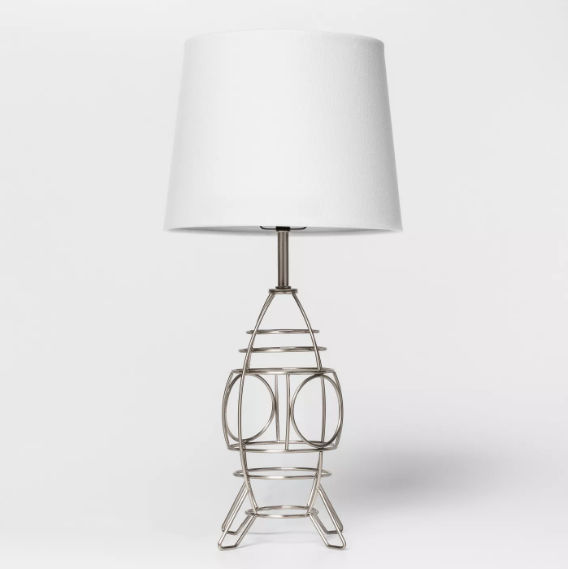 Space Ship Wire Table Lamp Silver Pillowfort™ — view 1